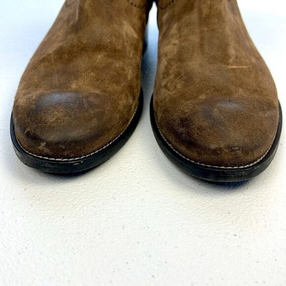 Paul Green Boston Bootie 7.5 Brown Suede Mineral Nubeck Leather Low Heel Shoe - Picture 4 of 12